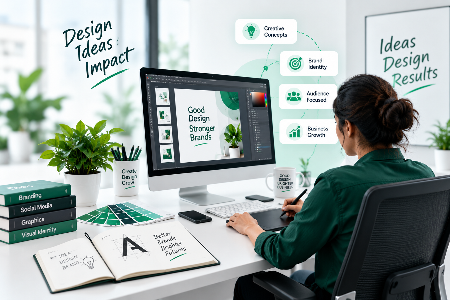 Creative design services for visual branding, graphic design and audience engagement